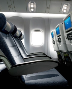 Row of World Traveller seats.